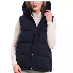 BCBGeneration Women's Black Stand-Collar Puffer Vest